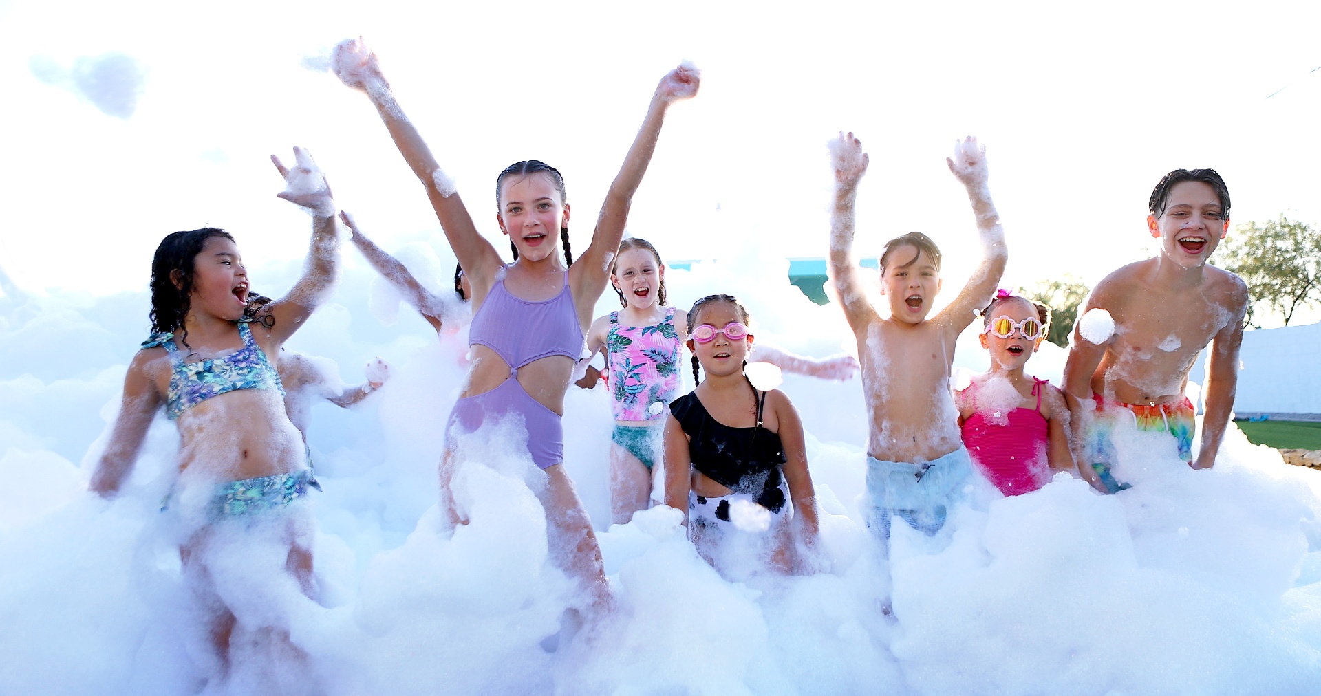 Pink & Blue Colored Foam - foam party package